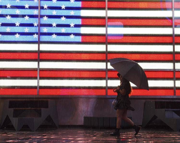 Pioggia a New York - (Afp)