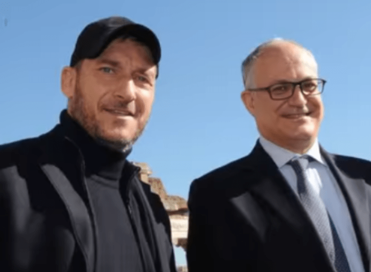 Francesco Totti, Roberto Gualtieri - instagram