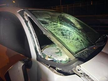 L'auto dell'incidente - Polizia