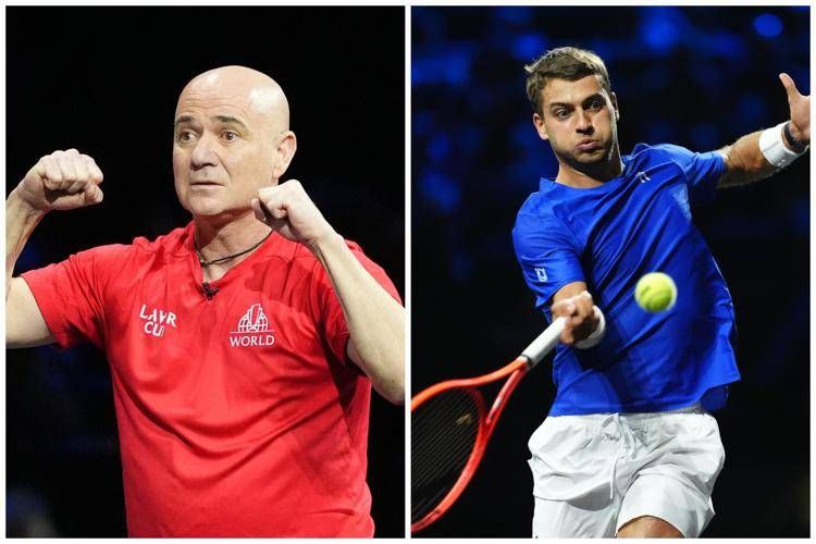 Andre Agassi e Flavio Cobolli - Ipa/Fotogramma