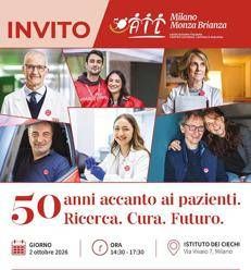AIL Milano Monza Brianza, invito convegno 50anni - (Ufficio stampa)
