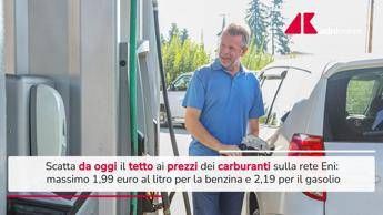 Carburanti, da oggi in vigore il tetto ai prezzi dell'Eni - Video