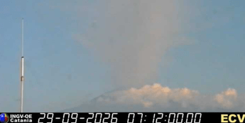 Immagine dell'Etna 29 settembre - (Ingv Catania)