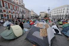 Proteste contro gli sfratti in Spagna - (Afp)