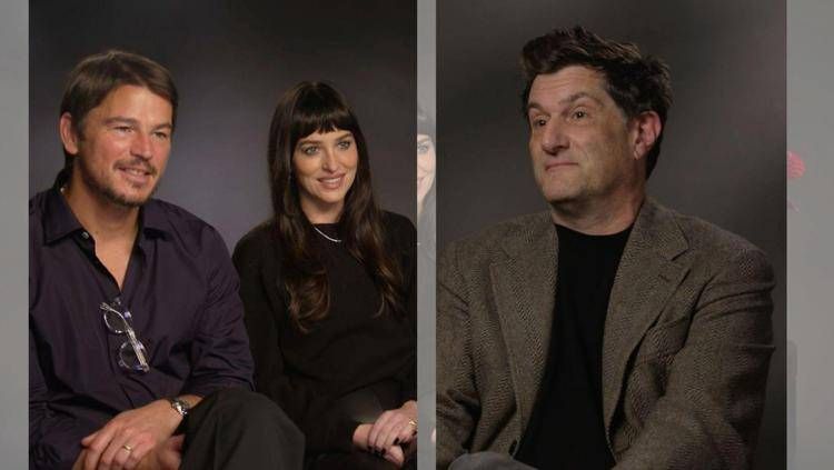 da sinistra: gli attori Josh Hartnett, Dakota Johnson e il regista Michael Showalter