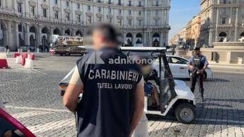 Golf car, blitz dei carabinieri del Nucleo ispettorato del lavoro: il video dei controlli a Roma