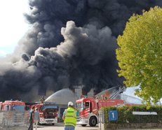 L'incendio a Malo - (Arpa Veneto)