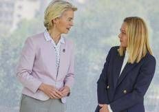Giorgia Meloni e Von der Leyen - (Ipa)