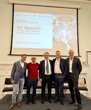 Teatro, a Londra in scena 'Mr Moore's Bizarre Secret Society – The Fairytale of London', sponsor Qubit