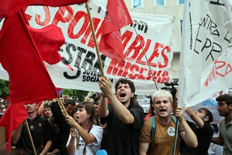 Proteste in Spagna - (Afp)