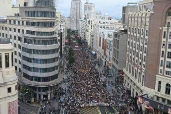 La manifestazione a Madrid - (Afp)