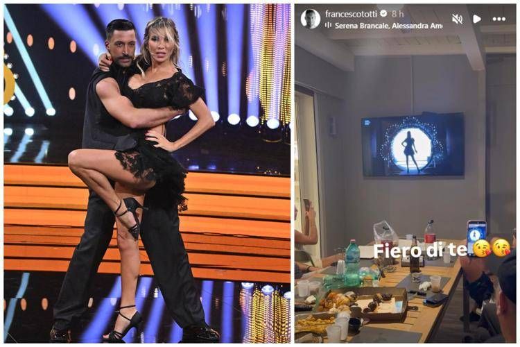 L'esibizione di Noemi Bocchi e la dedica di Totti - Ipa/Fotogramma e Instagram