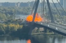 Il ponte colpito a Nord di Kiev - (X: Anton Gerashchenko)
