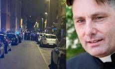 Da sinistra: operazione dei carabinieri e Don Coluccia - (Adnkronos e X)