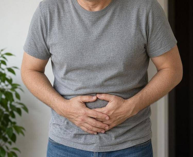 Un uomo con problemi di stomaco - (archivio)
