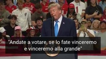  andate a votare e glielo mettiamo nel c... trump e il messaggio choc al comizio   video
