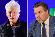 Richard Gere e Matteo Salvini - (Fotogramma)