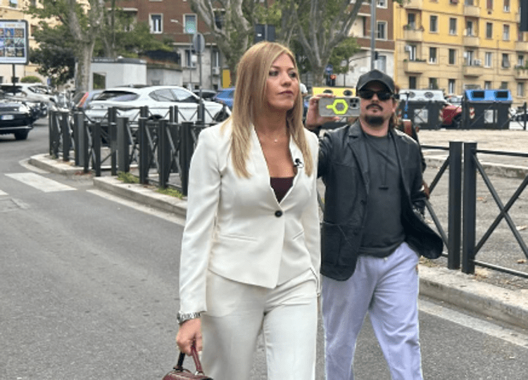 Maria Rosaria Boccia arriva a Piazzale Clodio - (AdnKronos)