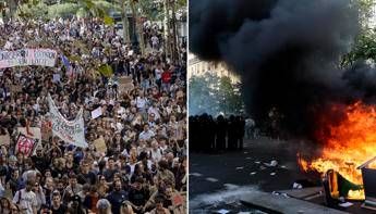 Manifestazione e scontri a Parigi - (Afp)