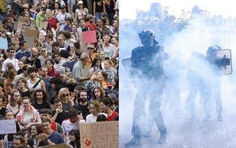 Manifestazione e scontri a Parigi - (Afp)
