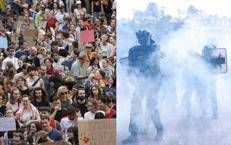 Manifestazione e scontri a Parigi - (Afp)