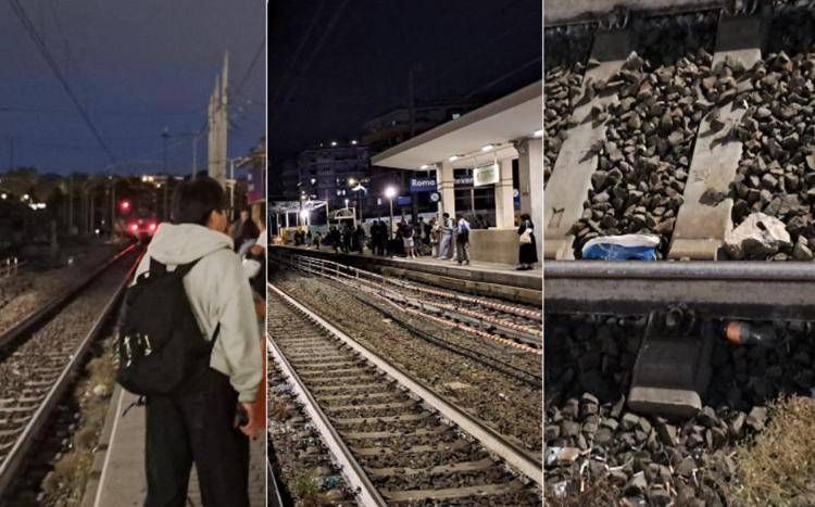 Il luogo dell'investimento alla stazione Trastevere - (Foto Adnkronos)