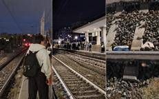 Il luogo dell'investimento alla stazione Trastevere - (Foto Adnkronos)