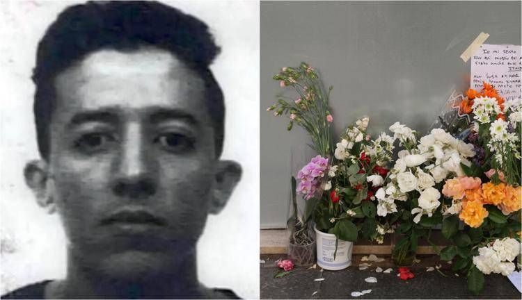 Salim El Koudri e i fiori sul luogo dello schianto - (Fotogramma/Ipa)
