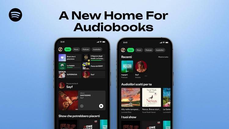 Spotify Audiobooks, arrivano oltre 350mila titoli e 14mila in italiano