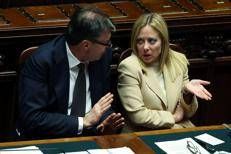 Giorgia Meloni e Giancarlo Giorgetti