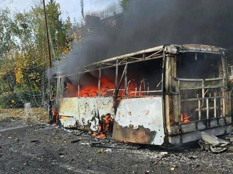 Bus colpito a Kramatorsk