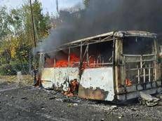 Bus colpito a Kramatorsk