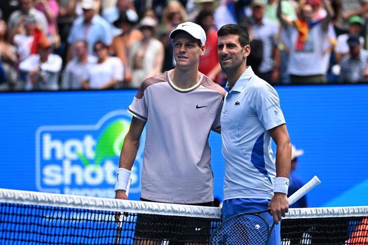 Jannik Sinner e Novak Djokovic  - Ipa/Fotogramma 