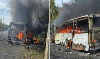 Accatto contro autobus a Kramatorsk