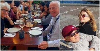 Nella foto a sinistra Anna Maria Musti e il Nobel Georg Nagel, a destra uno scatto di famiglia di Nagel con la figlia Nina  