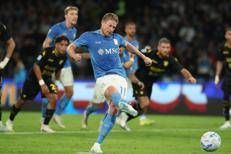 Il rigore di De Bruyne - Afp