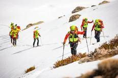 Gli uomini del Soccorso alpino in azione