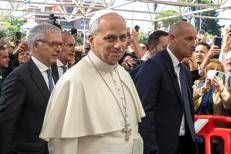 Papa Leone all'arrivo al Gemelli - (Ipa)