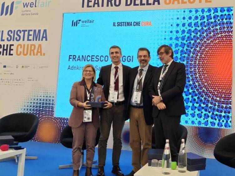 Da sx Marinella D'Innocenzo; Francesco Maggi; Enzo Chilelli e Giovanni Scapagnini - Adnkronos