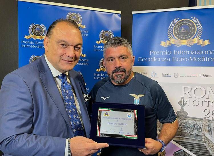 Dundar Kesapli e Gennaro Gattuso - Premio Eccellenza Euro Mediterraneo