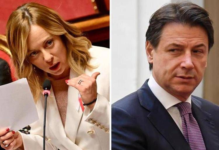 Giorgia Meloni e Giuseppe Conte - Ipa
