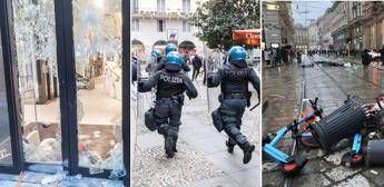 Guerriglia a Milano, assalto ai negozi e saccheggi: fermati 200 giovani. Meloni convoca riunione su ordine pubblico