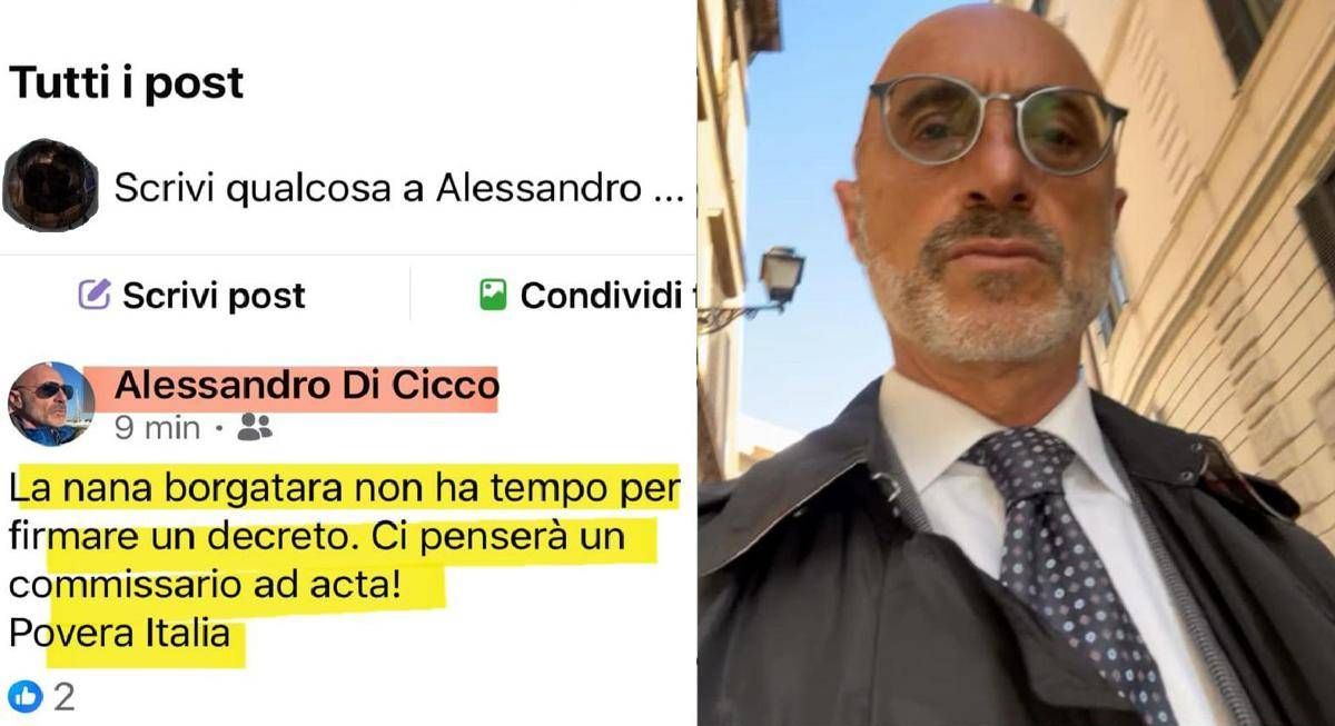 Meloni dice no al miliardo per le toghe, magistrato Alessandro Di Cicco la offende via social