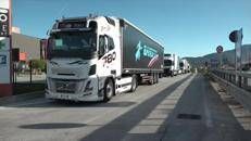 Presidio autotrasportatori al confine fra Abruzzo e Molise: 