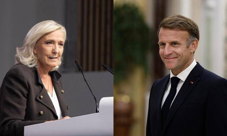 Da sinistra: Marine Le Pen e Emmanuel Macron - (Ipa)