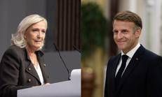 Da sinistra: Marine Le Pen e Emmanuel Macron - (Ipa)