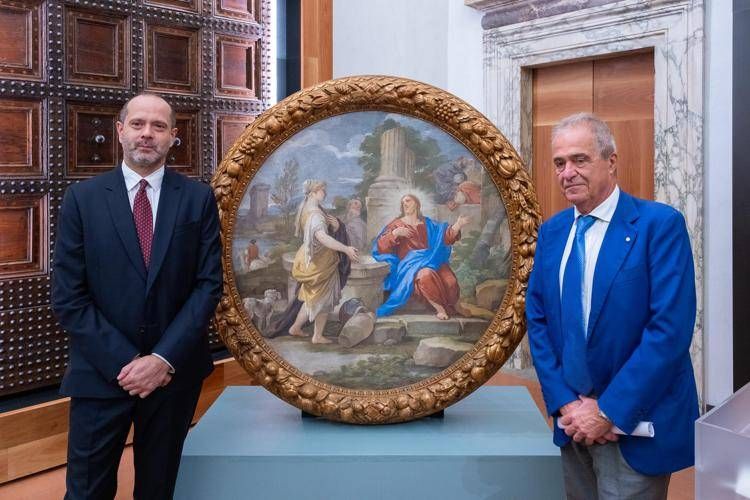 (Il direttore degli Uffizi, Simone Verde, con Luigi Salvadori, presidente Amici degli Uffizi - ufficio stampa Gallerie degli Uffizi) 
