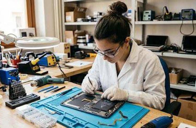 Tablet in riparazione - (Immagine creata con AI)