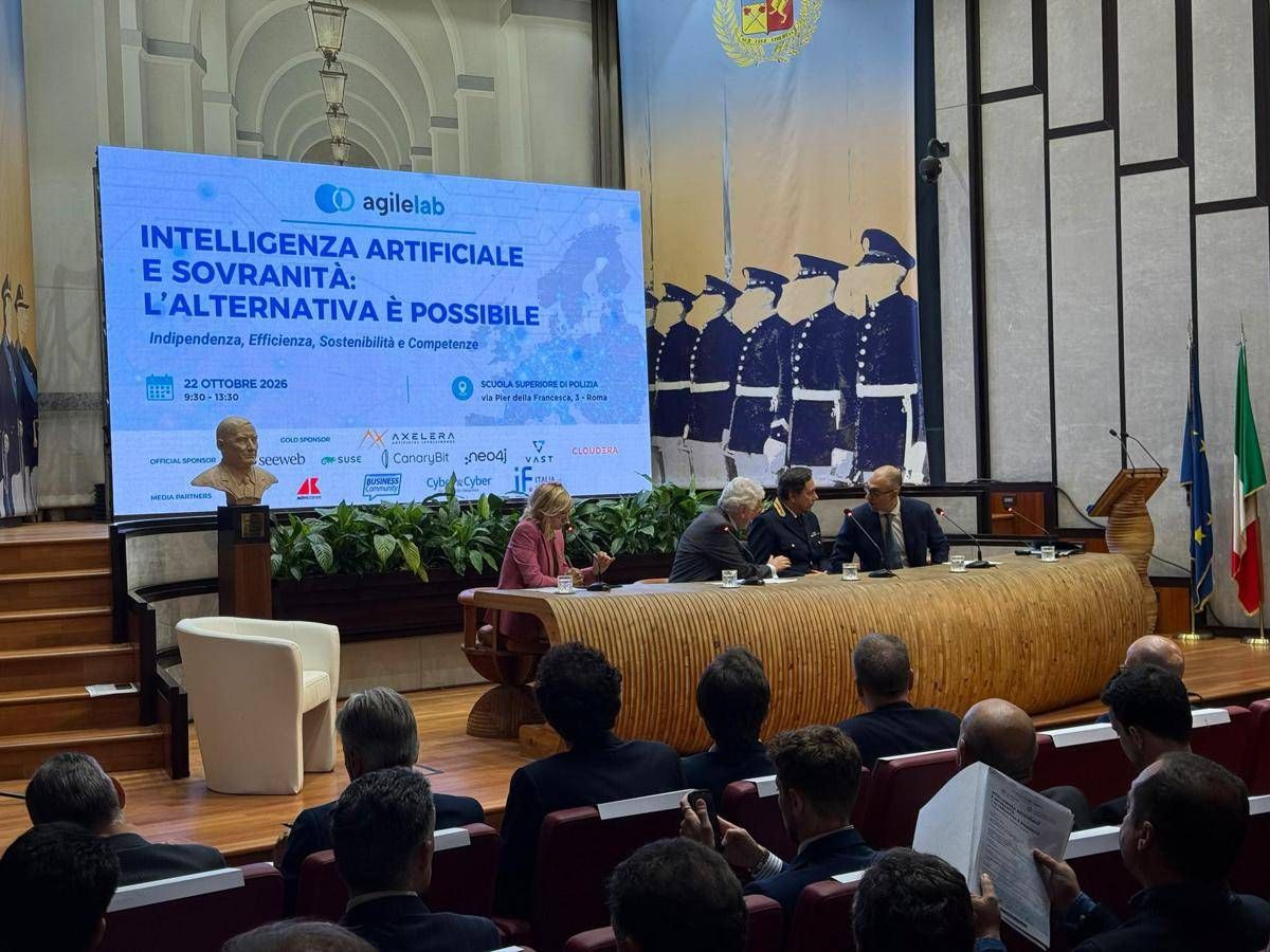 'Intelligenza artificiale e sovranità' evento Agile Lab presso Scuola superiore di Polizia di Roma