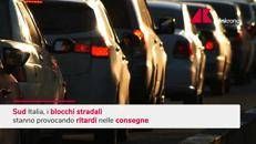 Blocchi dei tir svuotano scaffali dei supermercati - Video
